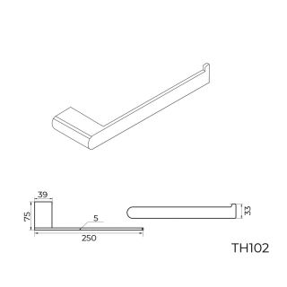 Полотенцедержатель Knotlor TH102BS, сатин